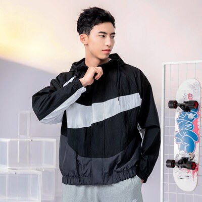 Nike耐克外套男春季新款透气大勾连帽运动服防风休闲夹克潮DD5968