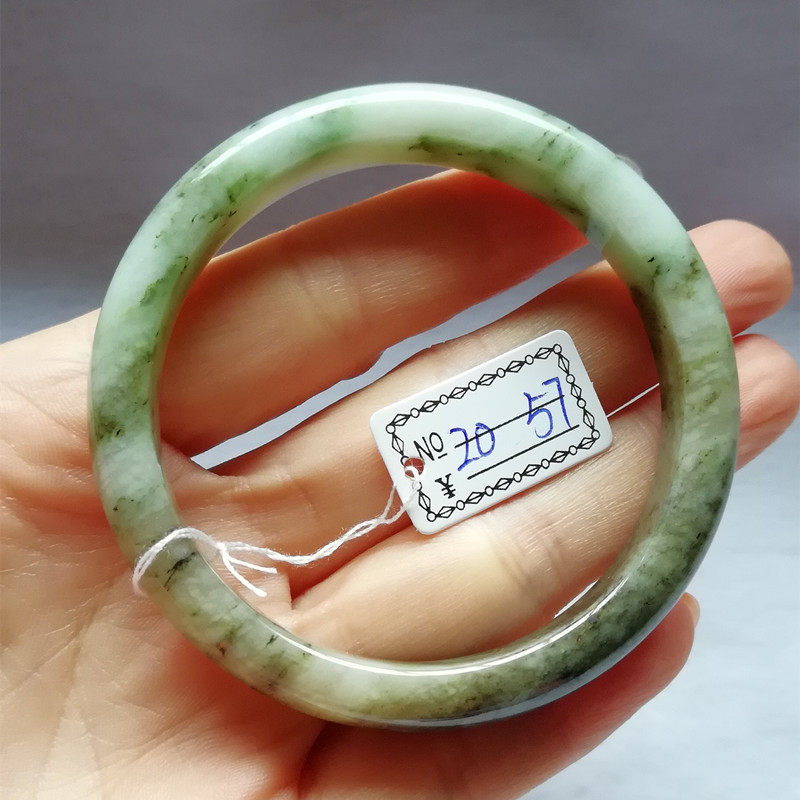 正品玉器南阳老坑独山玉扁条手镯天然玉石独玉手镯57内径镯子特价