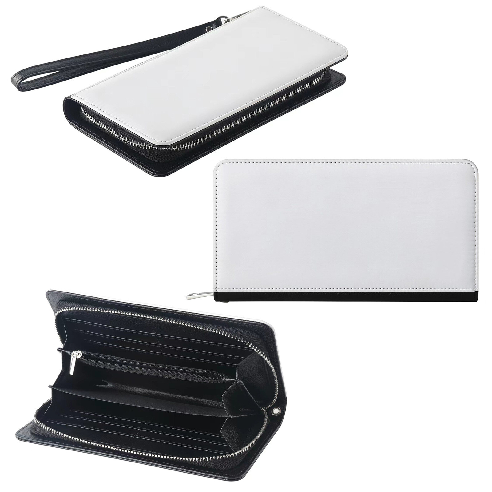 厂家直供热转印热升华空白长款拉链钱包超大容量男士女士钱包现货