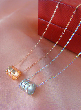 S925纯银十字链女小蛮腰项链