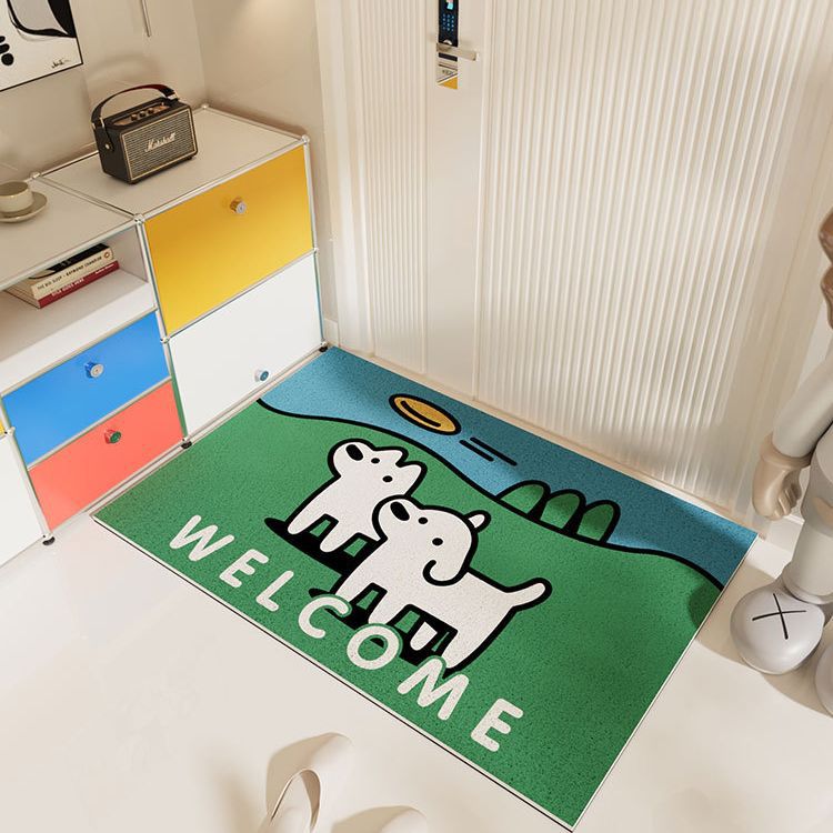 入户门地垫家用丝圈可裁剪小狗
