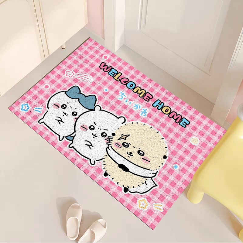 chiikawa入户门地垫家用丝圈