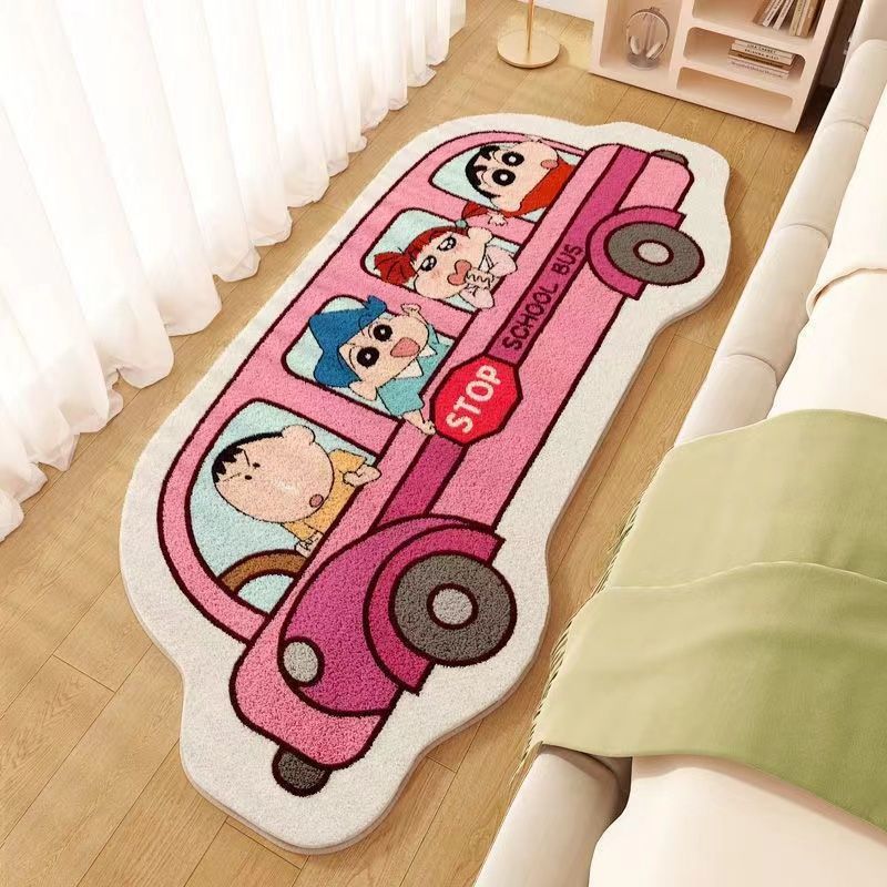 蜡笔小新地毯卧室床边毯卡通