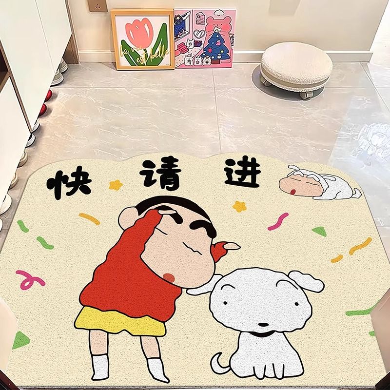 蜡笔小新入户门地垫家用进