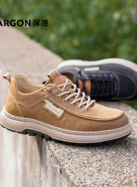 深港专柜2025冬季新品圆头平底舒适休闲男士运动板鞋子W113D93928