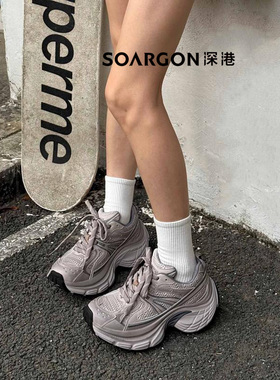 深港专柜2025秋季新品系带休闲圆头舒适女士老爹鞋子W1606C89442