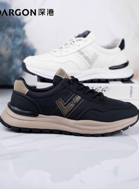 深港专柜2025冬季新款圆头运动系带百搭休闲男士德迅鞋W145C93748