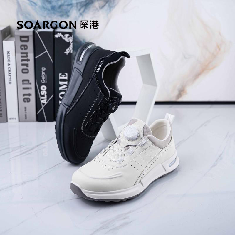 深港专柜2025新品圆头运动浅口休闲百搭男士德迅鞋子W937C93741