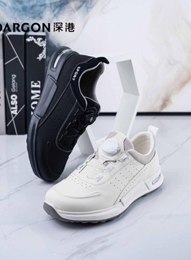 深港专柜2025新品圆头运动浅口休闲百搭男士德迅鞋子W937C93741