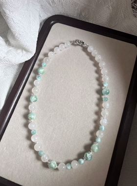 原创设计清凉款天然晶石项链