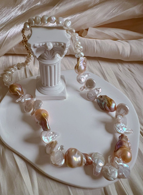 原创设计项链巴洛克小众女鱼尾巴