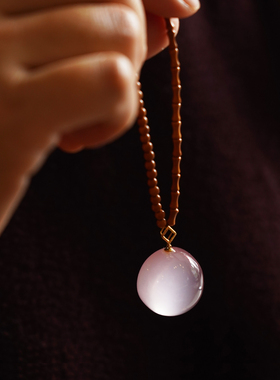 白水晶手串项链念珠925银配件中式配饰108颗