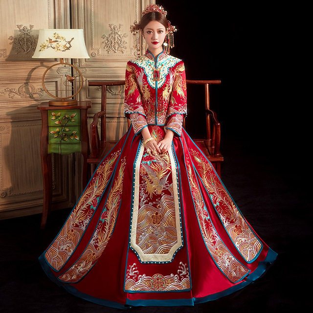 秀禾服新娘重工复古秀禾服