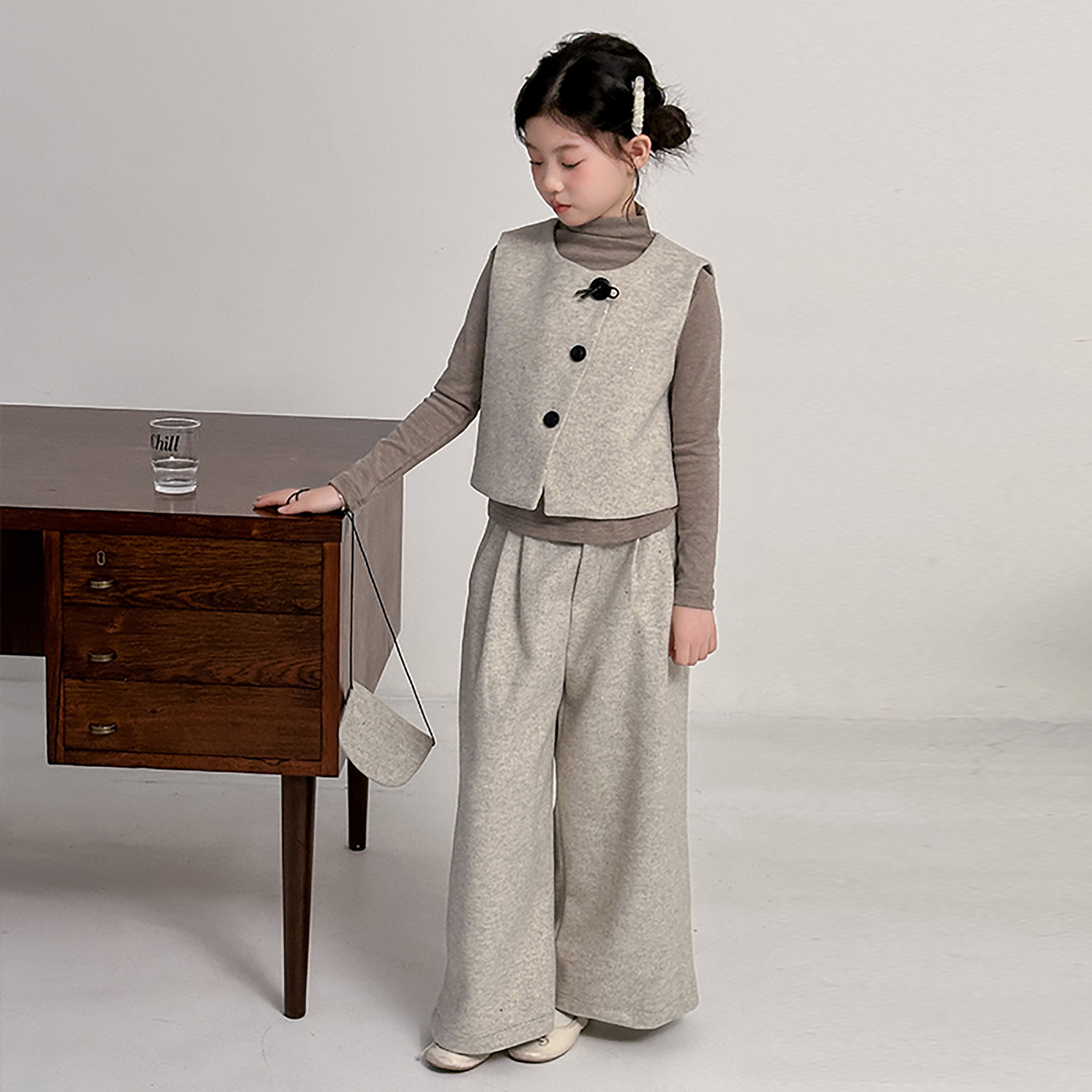 女童轻奢小众高端套装儿童女时尚洋气时髦衣服小女孩炸街冬装大童