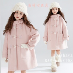 女童外套2025新款秋冬款儿童加厚冬装羊羔毛大衣大童羊羔绒毛毛衣