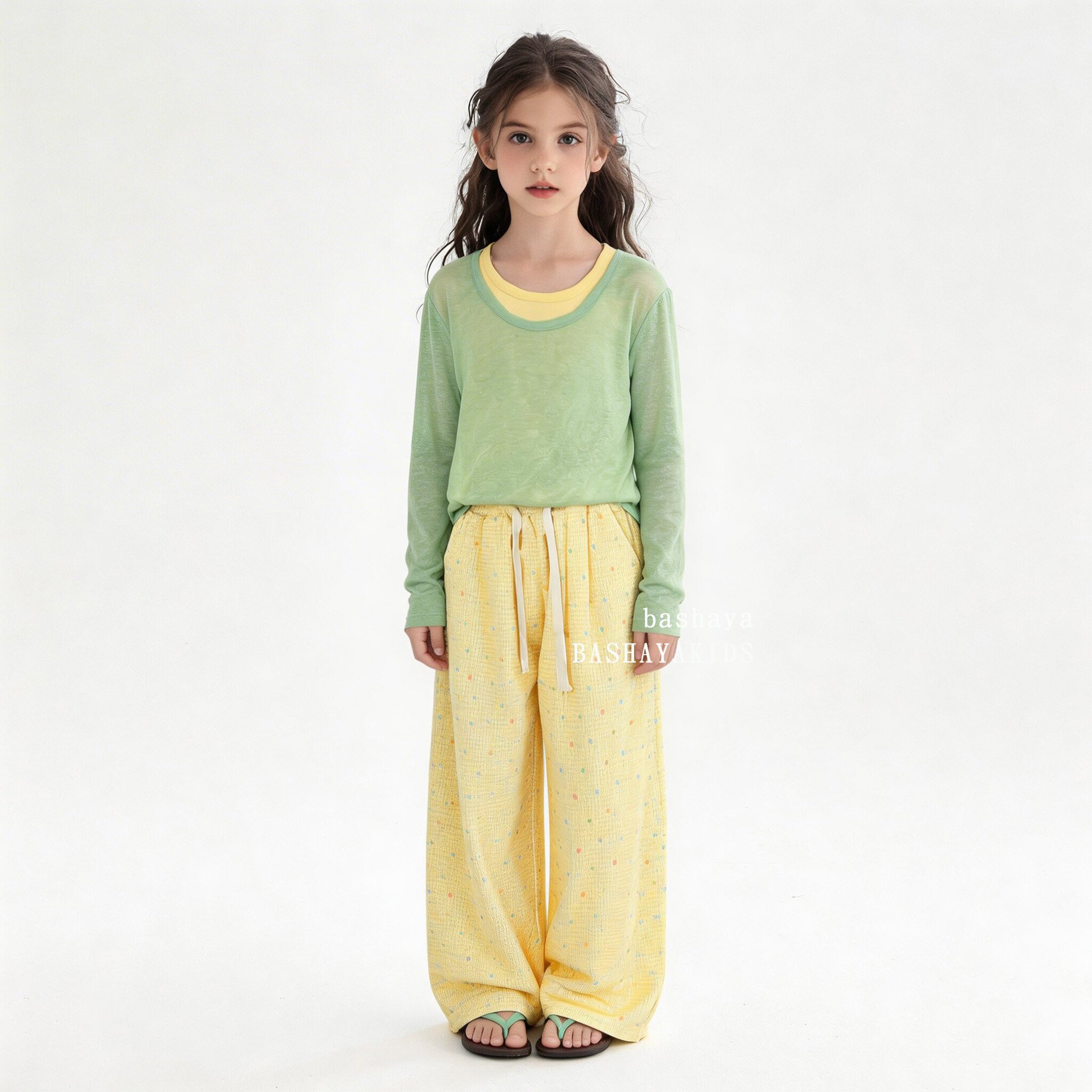 女童春装2026新款休闲慵懒风套装韩系洋气撞色长袖好看阔腿裤裤子