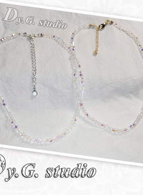 水晶颈链超仙choker抖音女