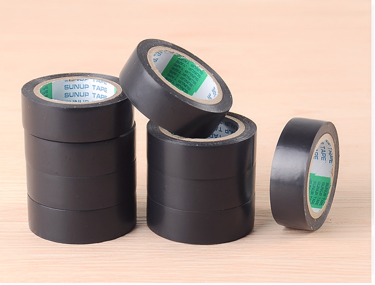 黑色塑料电气电器绝缘布阻燃电工电线胶带pvc耐高温防水防火胶布