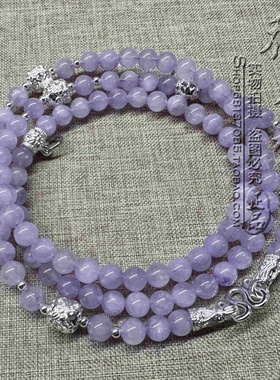 天然薰衣草紫水晶唐卡项链三尊泰国佛牌毛衣挂链可定制其他款式