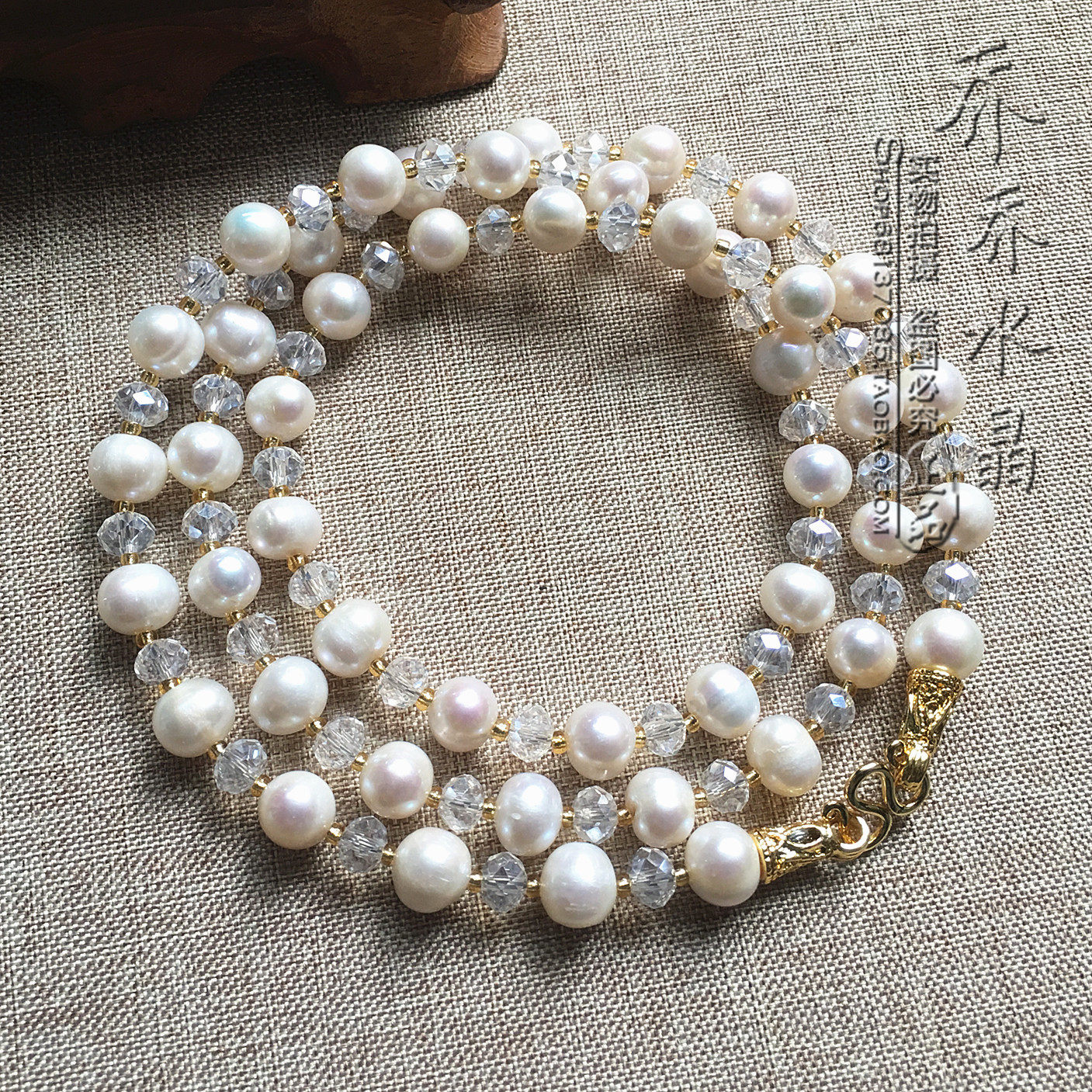 天然珍珠毛衣项链银色金色泰国佛牌挂链 可订做其他款式