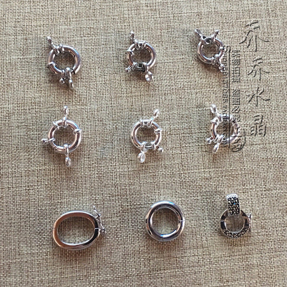 S925纯银泰银项链手链泰国佛牌多用卡扣连接挂扣 象神佛牌扣