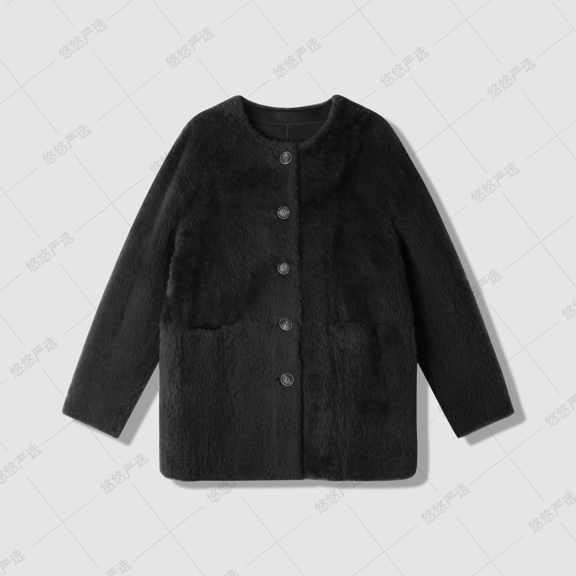 【炸疯了】轻奢 原生态皮草拉贡羊皮毛一体外套