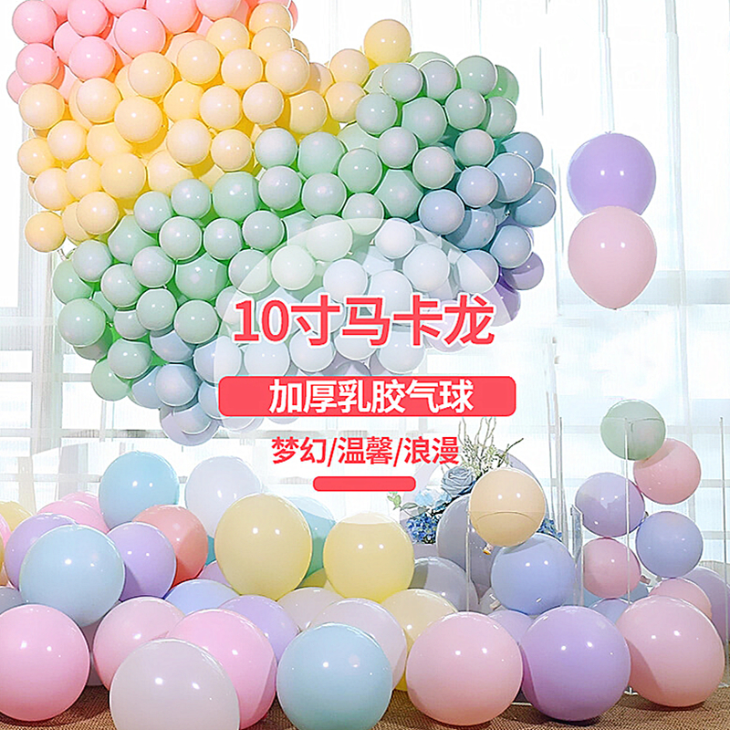 生日派对宝宝周岁马卡龙色气球
