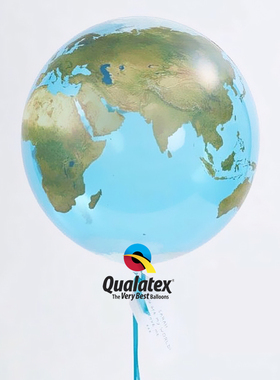 进口先锋22寸3D4D地球波波球世界地球日主题派对Planet Earth气球