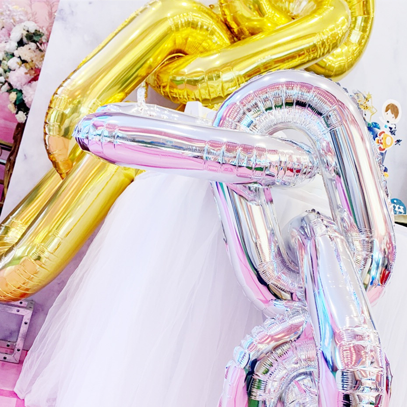 金属链条形状铝膜气球锁链造型