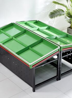 生鲜超市水果蔬菜货架 卖菜专用货架 超市水果展示架中岛堆头商用