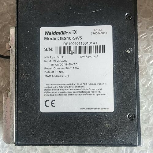 议价拆机2台IES10-SW5魏德米勒weidmulle非管理型