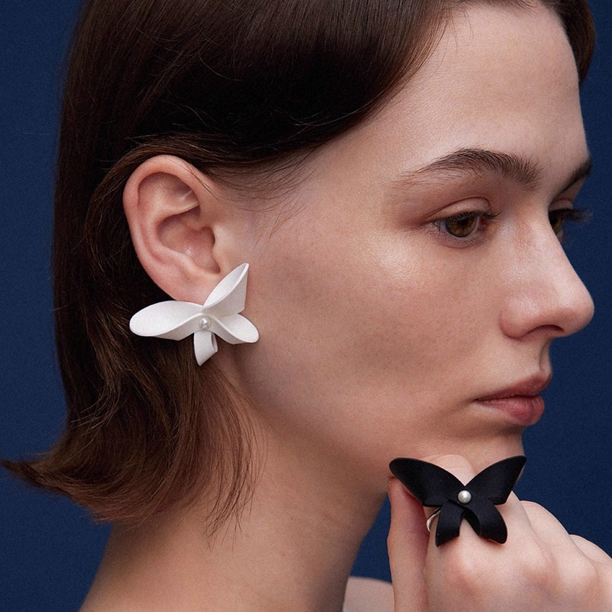 迷蝶系列 蝴蝶耳钉硅胶建筑感纯银耳钉原创设计耳环度假风,饰品/流行首饰/时尚饰品新,耳钉,淘宝优惠券,粉丝福利购,淘宝优惠卷