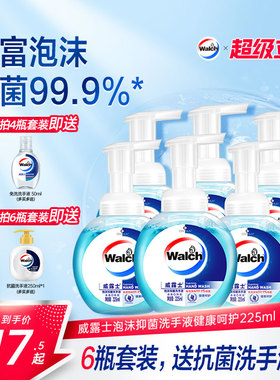 威露士泡沫型洗手液225ml瓶 儿童成人家庭专用温和清洁滋润双手