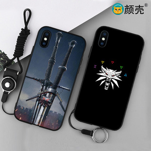 巫师3游戏周边6s适用XSMAX手机壳78plus磨砂iphoneX软壳XR保护套5