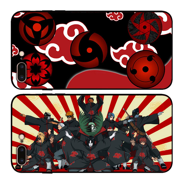 火影忍者6s适用xsmax手机壳8plus晓组织iphone11软壳7祥云6写轮眼