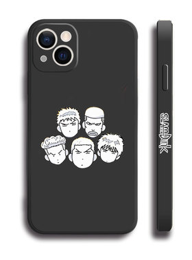 灌篮高手可爱头像黑白侧边11手机壳12适用iphone13PRO苹果15maxr红米K70一加ace2小米14液态IQOO12硅胶全包软