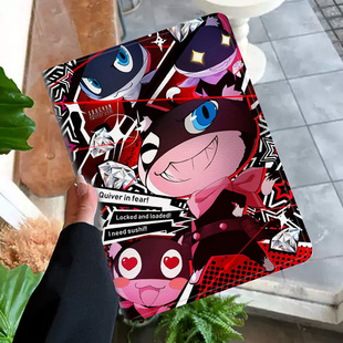 P5女神异闻录摩尔加纳动漫周边平板皮套适用ipad10保护壳pro13全包mini6软air56蚕丝纹10.9寸华为10.2笔槽1