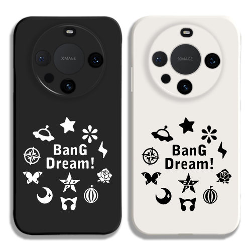 Bang Dream联动WEGO高松灯同款液态硅胶手机壳适用MATE80PRO华为NOVA12保护套MATE60黑白VIVOPPO小米15荣耀