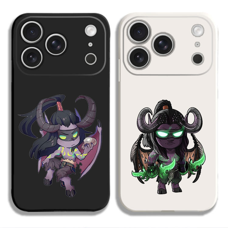 魔兽世界 伊利丹怒风手机壳适用iPhone15硅胶13苹果16液态12保护套17PROMAX挂绳VIVO