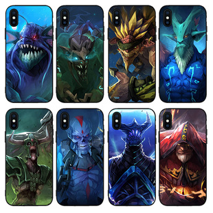 DOTA2鱼人任意机型适用于XR手机壳XSMAX苹果6s挂绳5se硅胶7/8PLUS