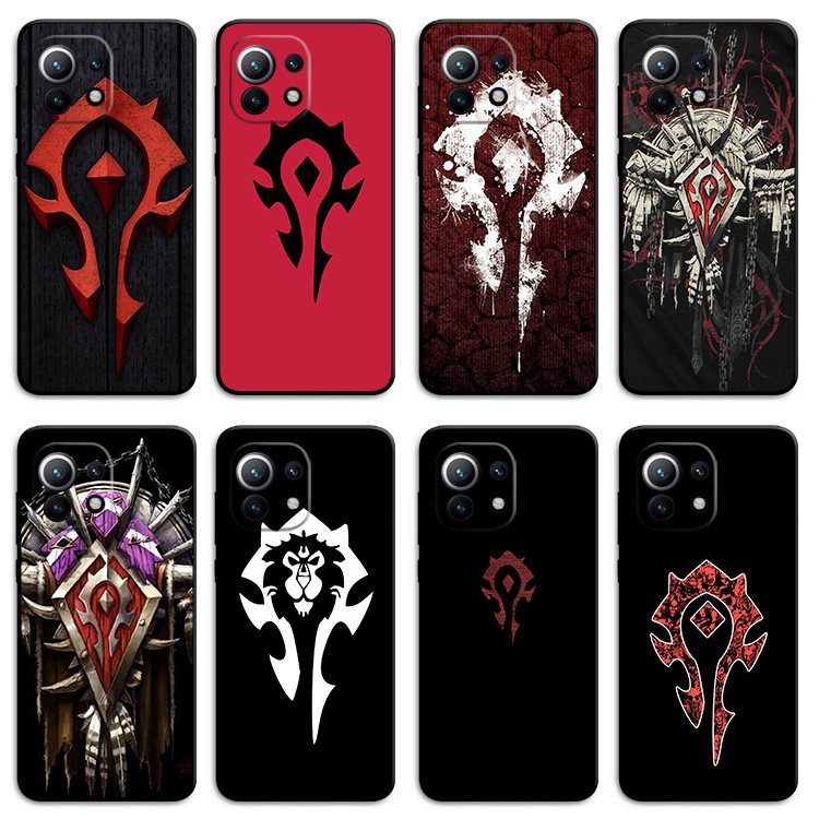 魔兽世界部落标志液态硅胶12手机壳适用小米11红米k30至尊k40苹果