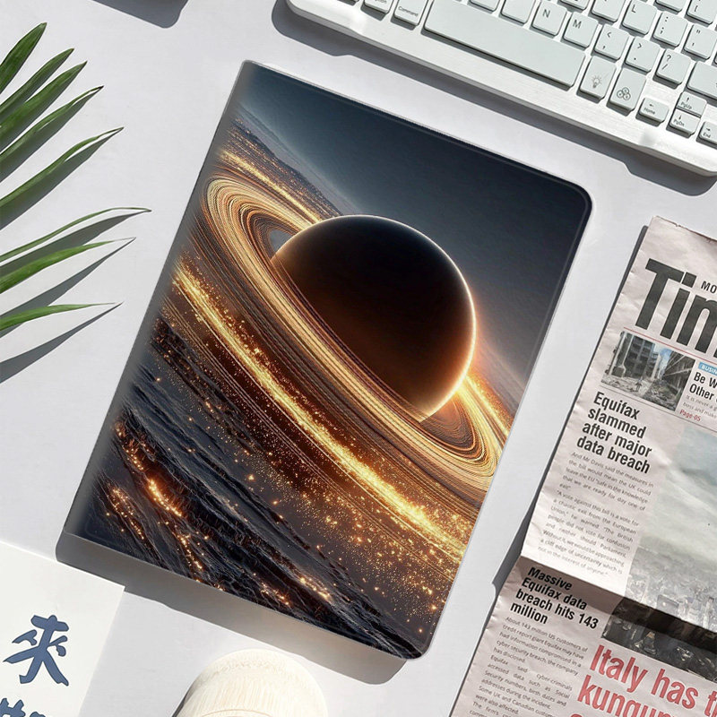 宇宙银河星系平板皮套适用ipad10保护壳pro13全包mini6软air56蚕丝纹10.9寸华为10.2笔槽11.5s小米三星