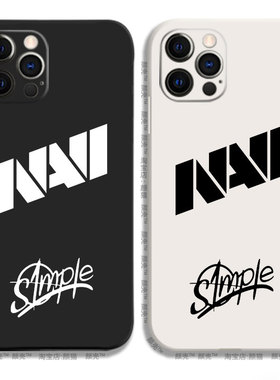 NAVI战队s1mple签名黑白12液态硅胶678手机壳11适用XS MAX苹果保护套iPhone14玻璃小米13PRO华为P50软VIVOPPO
