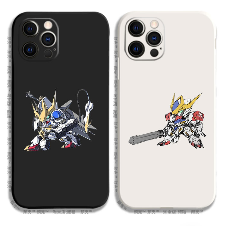 高达巴巴托斯黑白侧边12液态硅胶678手机壳11适用XS MAX苹果XR保护套iPhone14玻璃小米13PRO华为P50软VIVOPPO