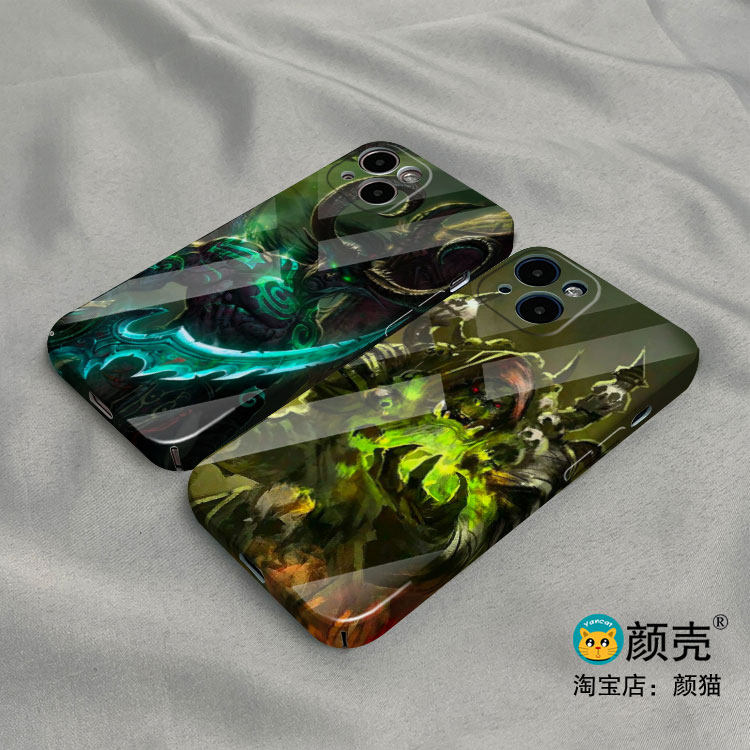 魔兽世界 古尔丹 伊利丹 手机壳适用iphone14promax菲林678Plus硅胶软12苹果13硬壳14pro华为nova5pro玻璃P60