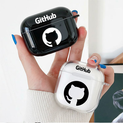 github章鱼猫耳机套适用Airpods保护壳苹果2无线蓝牙盒3代pro软硅胶4透明软全包分体式第一二三四代