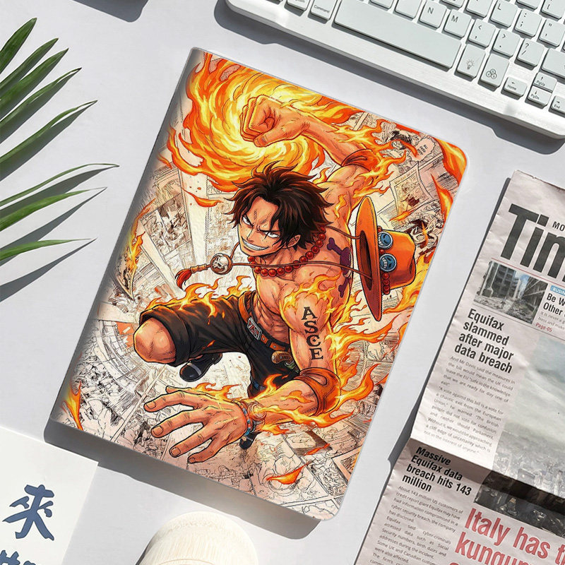 海贼王艾斯动漫周边平板皮套适用ipad10保护壳pro13全包mini6软air56蚕丝纹10.9寸华为10.2笔槽11.5s小米