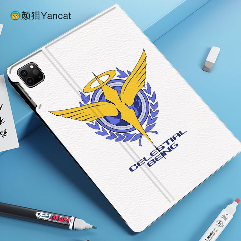 高达天人系统平板皮套11适用ipad10保护壳pro13全包mini6软air456蚕丝纹10.9寸华为matepad笔槽11.5s小米IQOO