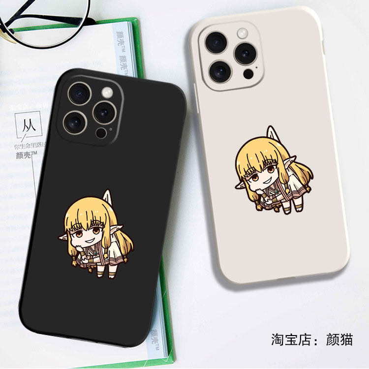 赛丽艾 葬送的芙莉莲 Q版周边黑白11手机壳16适用iphone13PRO苹果15maxr红米K70一加ace3小米14液态IQOO12硅