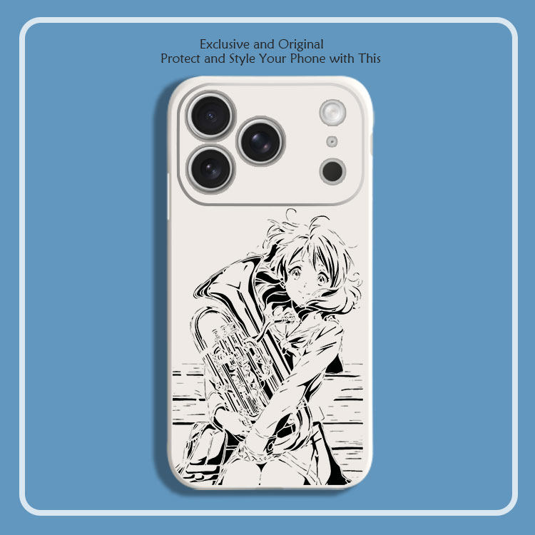 吹响吧上低音号黄前久美子高坂丽奈周边8色液态硅胶12手机壳11适用14苹果15 16 17PROMAX红米K90全包软VIVO